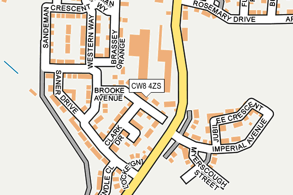 CW8 4ZS map - OS OpenMap – Local (Ordnance Survey)