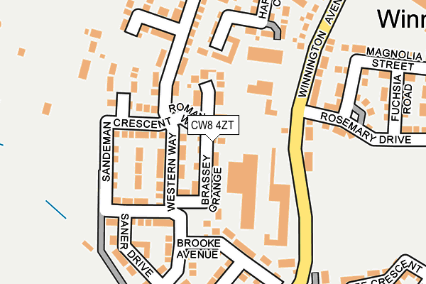 CW8 4ZT map - OS OpenMap – Local (Ordnance Survey)