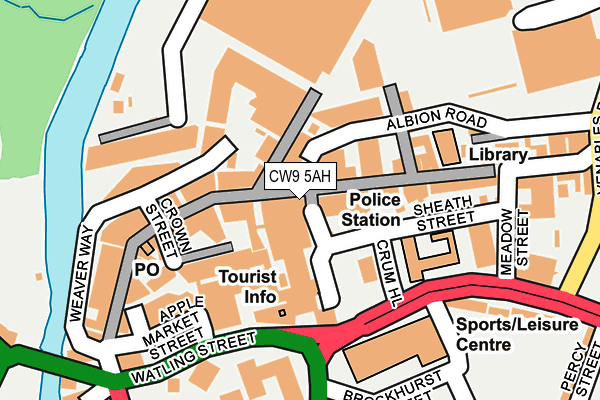 CW9 5AH map - OS OpenMap – Local (Ordnance Survey)
