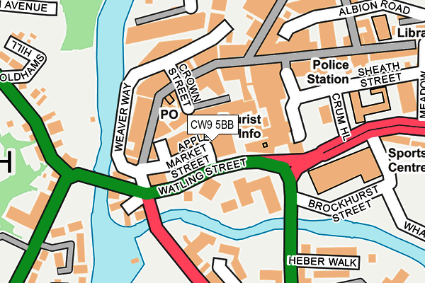 CW9 5BB map - OS OpenMap – Local (Ordnance Survey)