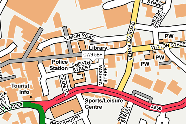 CW9 5BH map - OS OpenMap – Local (Ordnance Survey)