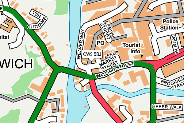 CW9 5BJ map - OS OpenMap – Local (Ordnance Survey)
