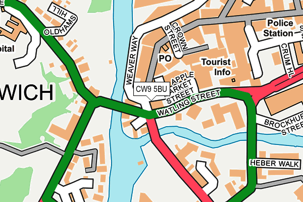 CW9 5BU map - OS OpenMap – Local (Ordnance Survey)