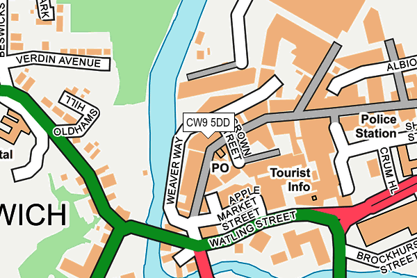 CW9 5DD map - OS OpenMap – Local (Ordnance Survey)