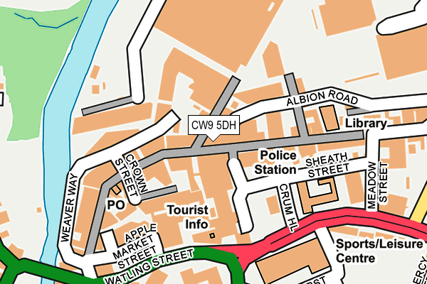 CW9 5DH map - OS OpenMap – Local (Ordnance Survey)