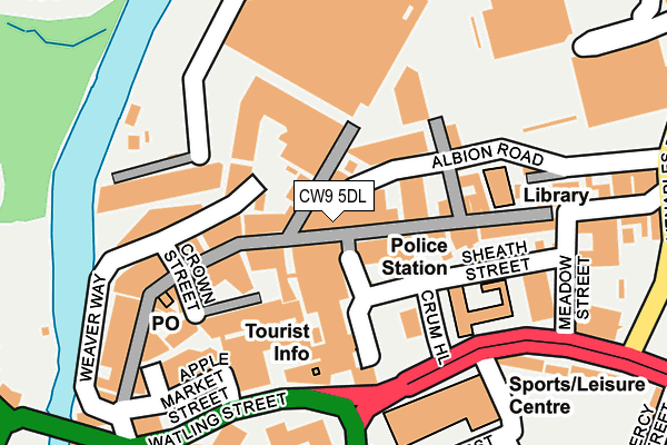 CW9 5DL map - OS OpenMap – Local (Ordnance Survey)