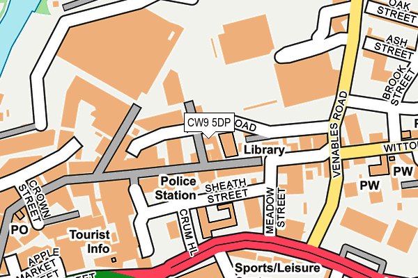 CW9 5DP map - OS OpenMap – Local (Ordnance Survey)