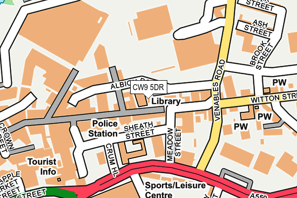 CW9 5DR map - OS OpenMap – Local (Ordnance Survey)