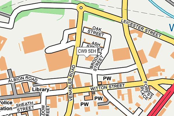 CW9 5EH map - OS OpenMap – Local (Ordnance Survey)