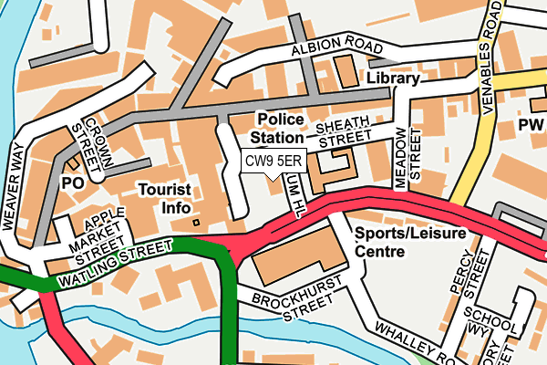 CW9 5ER map - OS OpenMap – Local (Ordnance Survey)