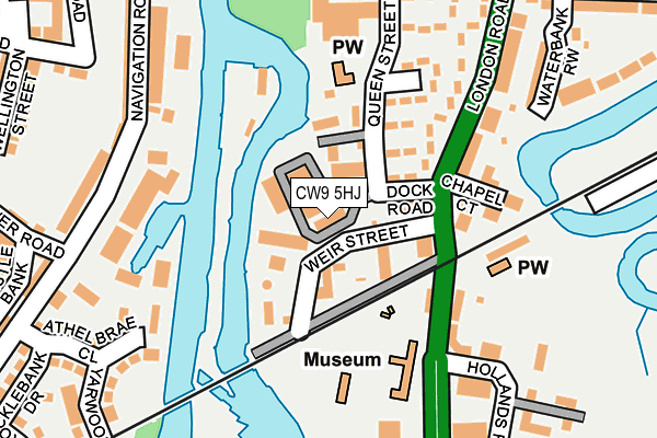 CW9 5HJ map - OS OpenMap – Local (Ordnance Survey)