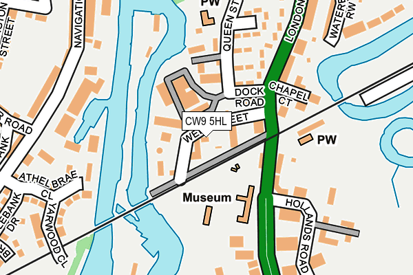 CW9 5HL map - OS OpenMap – Local (Ordnance Survey)