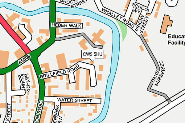 CW9 5HU map - OS OpenMap – Local (Ordnance Survey)