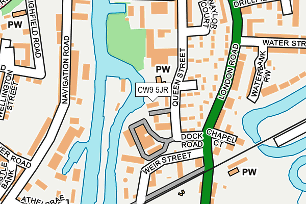 CW9 5JR map - OS OpenMap – Local (Ordnance Survey)