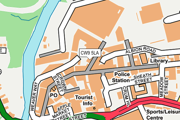 CW9 5LA map - OS OpenMap – Local (Ordnance Survey)