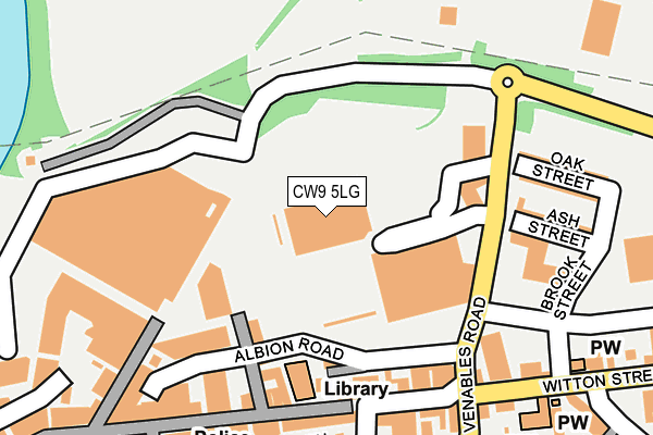 CW9 5LG map - OS OpenMap – Local (Ordnance Survey)