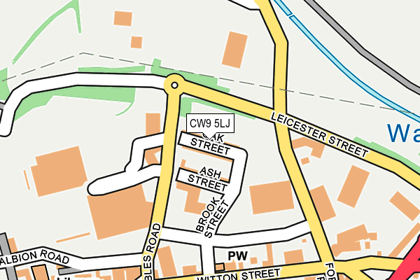 CW9 5LJ map - OS OpenMap – Local (Ordnance Survey)