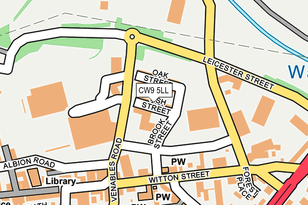 CW9 5LL map - OS OpenMap – Local (Ordnance Survey)