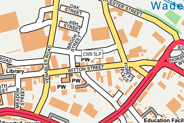 CW9 5LP map - OS OpenMap – Local (Ordnance Survey)