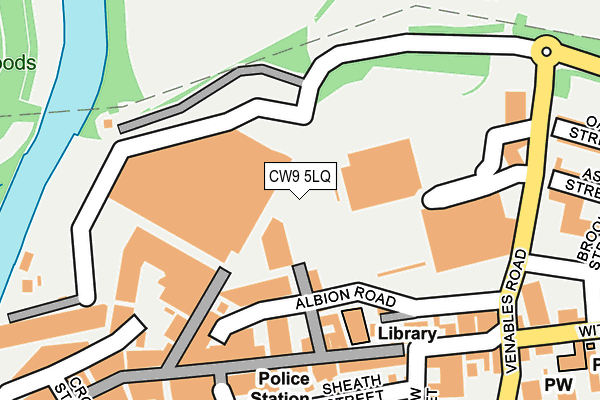 CW9 5LQ map - OS OpenMap – Local (Ordnance Survey)