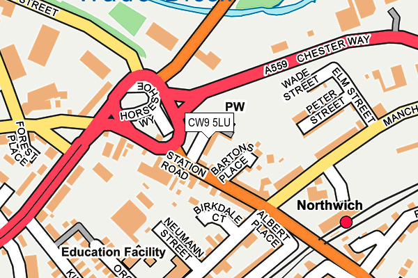 CW9 5LU map - OS OpenMap – Local (Ordnance Survey)