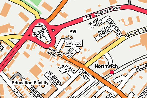 CW9 5LX map - OS OpenMap – Local (Ordnance Survey)