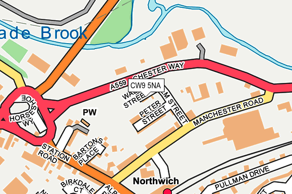 CW9 5NA map - OS OpenMap – Local (Ordnance Survey)