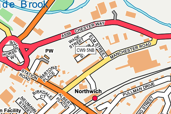 CW9 5NB map - OS OpenMap – Local (Ordnance Survey)