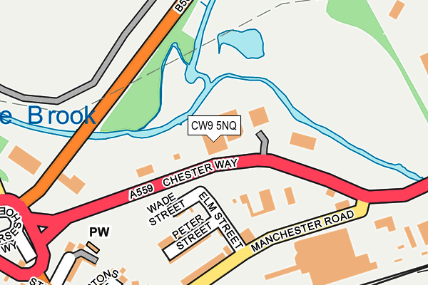CW9 5NQ map - OS OpenMap – Local (Ordnance Survey)