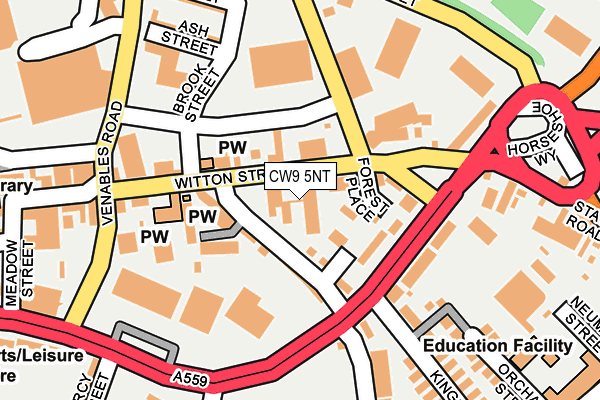 CW9 5NT map - OS OpenMap – Local (Ordnance Survey)