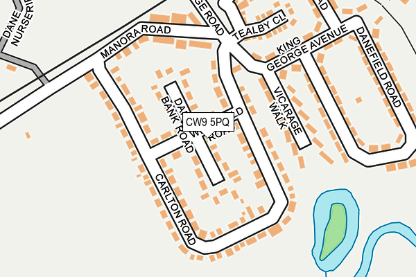 CW9 5PQ map - OS OpenMap – Local (Ordnance Survey)