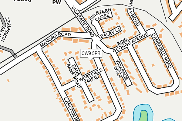 CW9 5PR map - OS OpenMap – Local (Ordnance Survey)