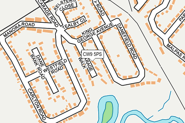 CW9 5PS map - OS OpenMap – Local (Ordnance Survey)