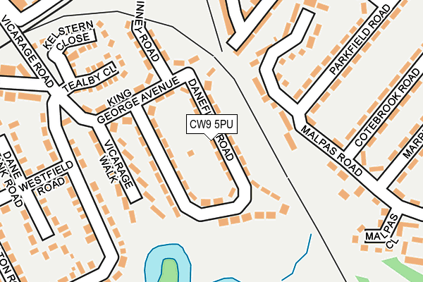 CW9 5PU map - OS OpenMap – Local (Ordnance Survey)