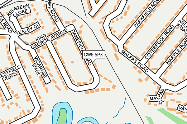 CW9 5PX map - OS OpenMap – Local (Ordnance Survey)