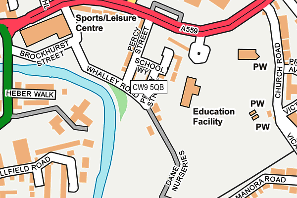 CW9 5QB map - OS OpenMap – Local (Ordnance Survey)