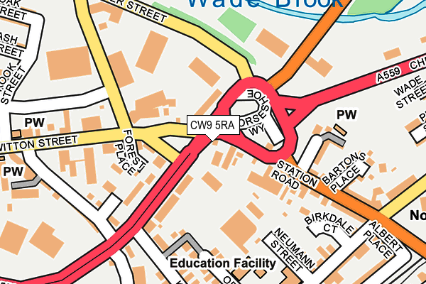 CW9 5RA map - OS OpenMap – Local (Ordnance Survey)