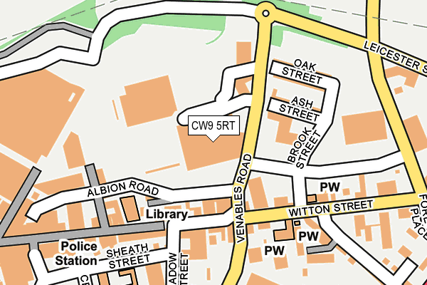 CW9 5RT map - OS OpenMap – Local (Ordnance Survey)
