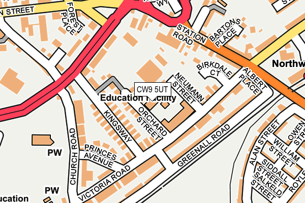 CW9 5UT map - OS OpenMap – Local (Ordnance Survey)