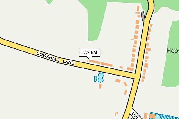 CW9 6AL map - OS OpenMap – Local (Ordnance Survey)