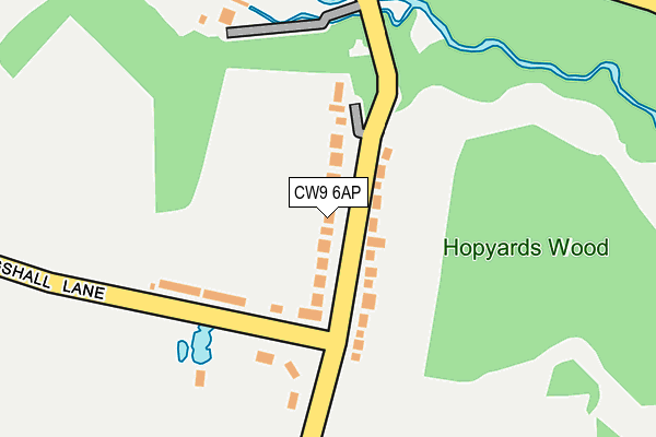 CW9 6AP map - OS OpenMap – Local (Ordnance Survey)