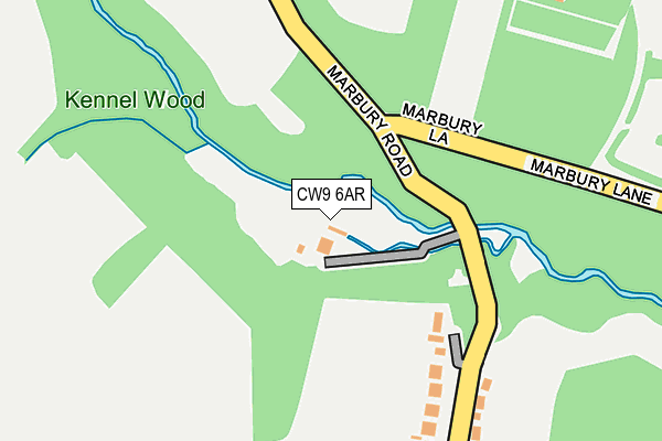 CW9 6AR map - OS OpenMap – Local (Ordnance Survey)