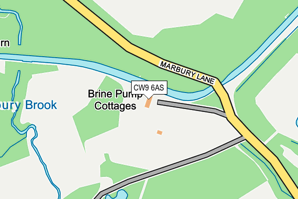 CW9 6AS map - OS OpenMap – Local (Ordnance Survey)