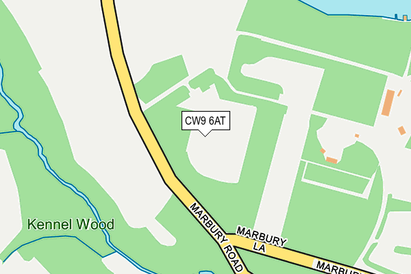 CW9 6AT map - OS OpenMap – Local (Ordnance Survey)