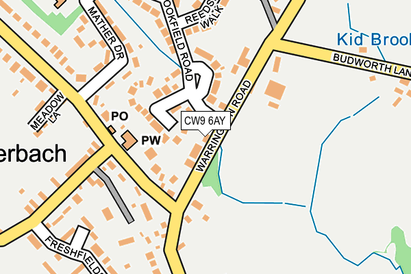 CW9 6AY map - OS OpenMap – Local (Ordnance Survey)