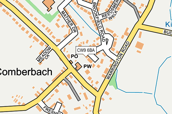 CW9 6BA map - OS OpenMap – Local (Ordnance Survey)