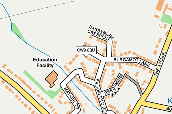CW9 6BU map - OS OpenMap – Local (Ordnance Survey)