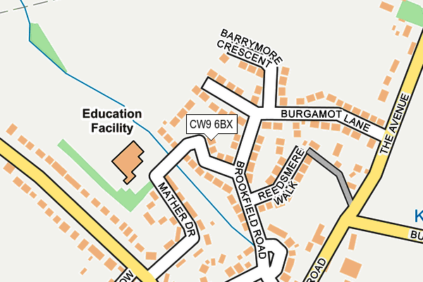 CW9 6BX map - OS OpenMap – Local (Ordnance Survey)