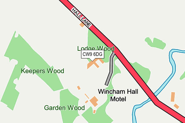 CW9 6DG map - OS OpenMap – Local (Ordnance Survey)