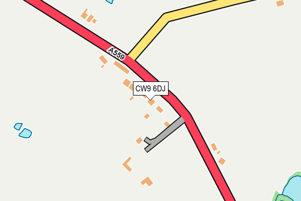 CW9 6DJ map - OS OpenMap – Local (Ordnance Survey)